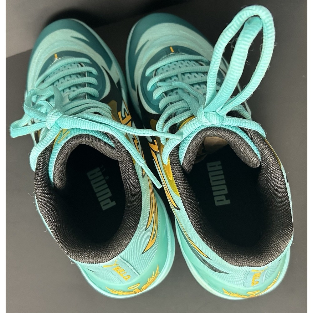 Puma LaMelo Ball MB.02 Shoes Mens 11.5 Honeycomb Aqua Mesh Basketball Sneakers - Picture 3 of 10
